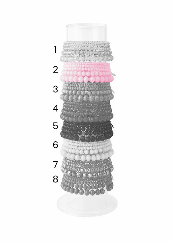 Kralen armband dames glaskralen armbandjes set01