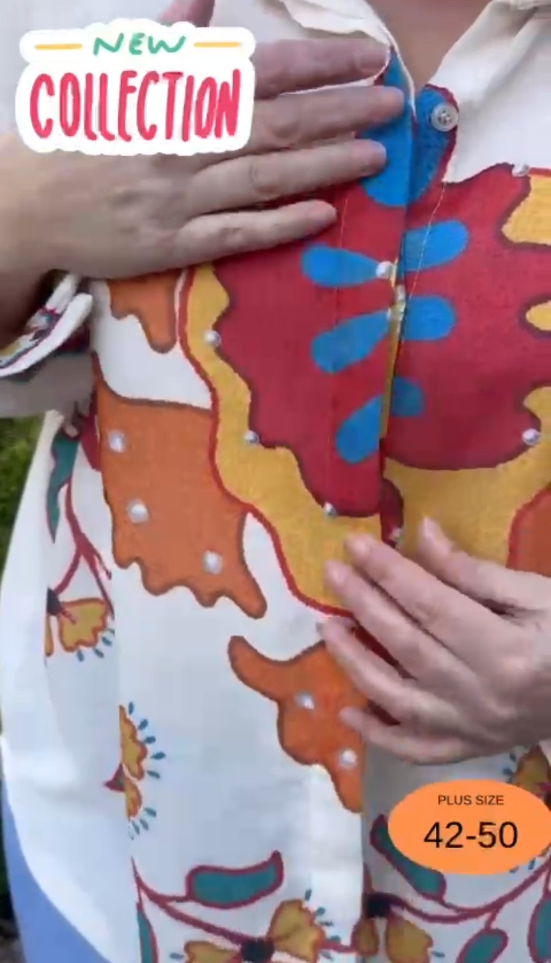 Stoere blouse grote maat dames – met western details en dubbele band om knopen te verhullen.