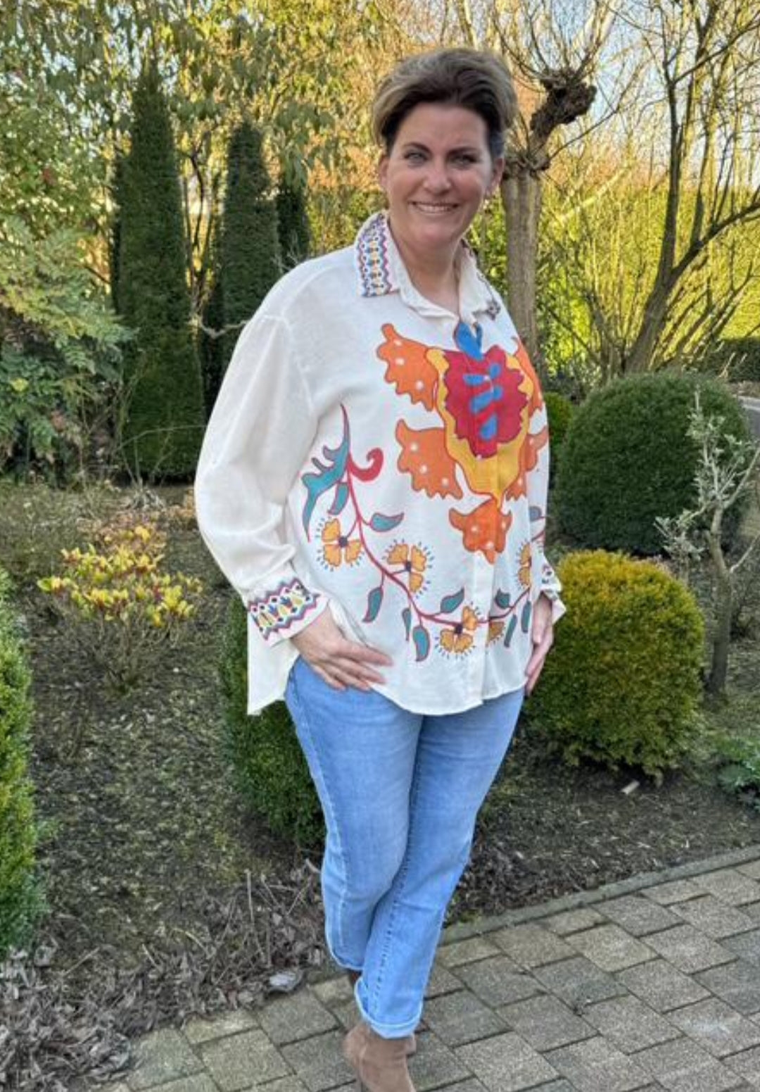 Tuniek/ blouse grote maat met print – ideaal voor een boho festival outfit