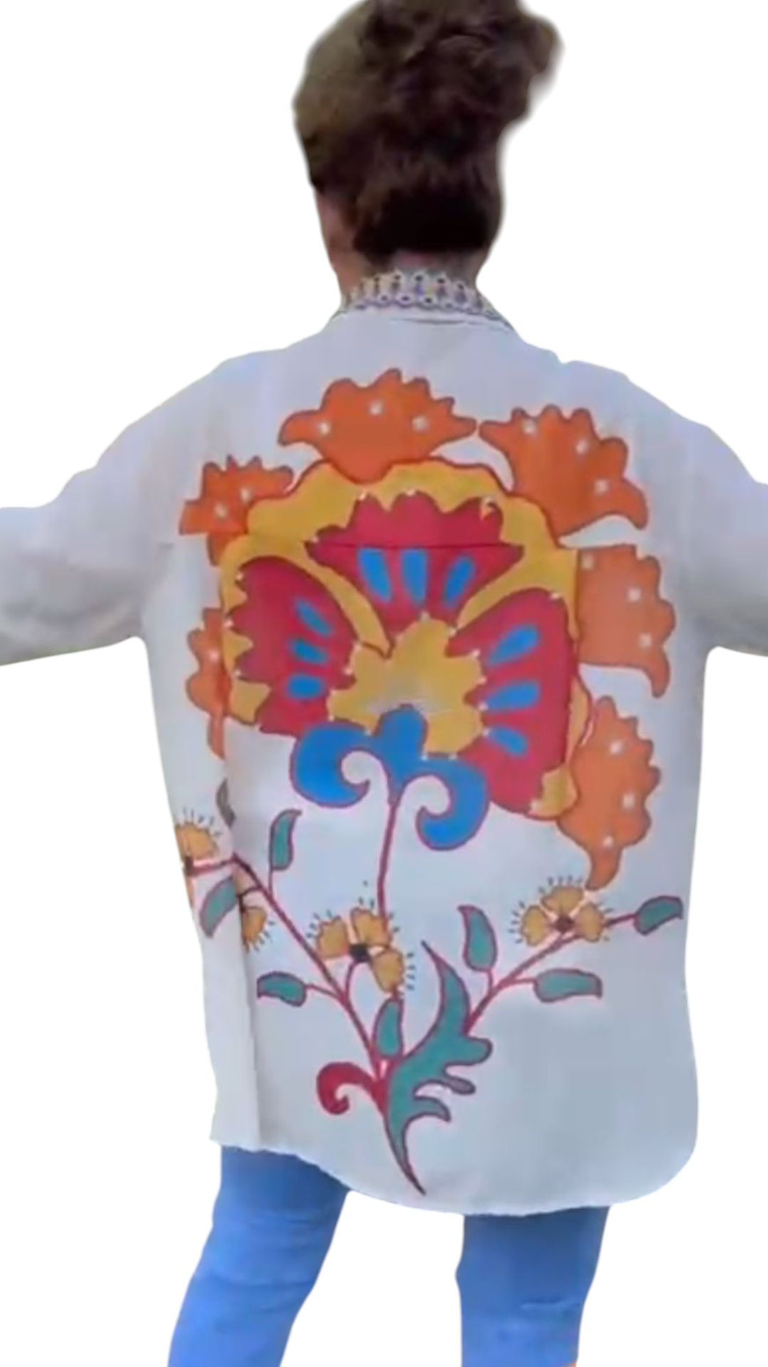 Festival ready: blouse grote maat met opvallend motief