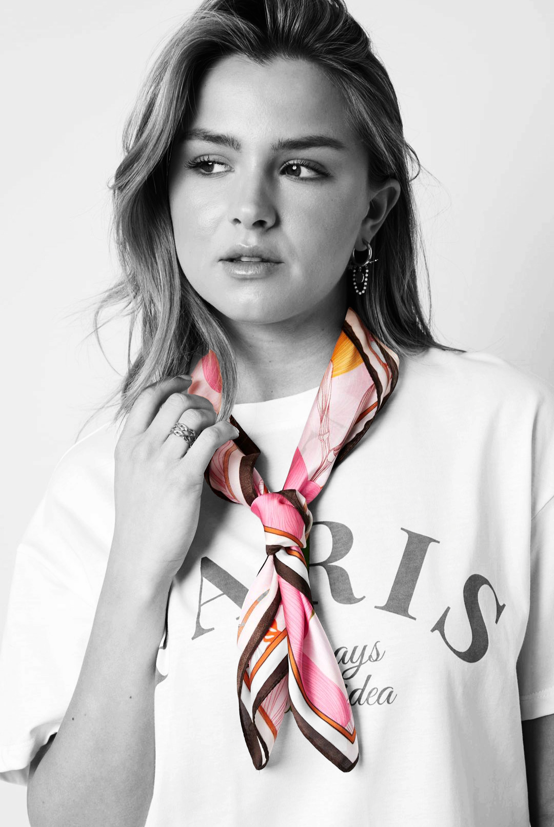 Nek sjaaltje dames Bloemendag - Roze | Festival Ready collectie