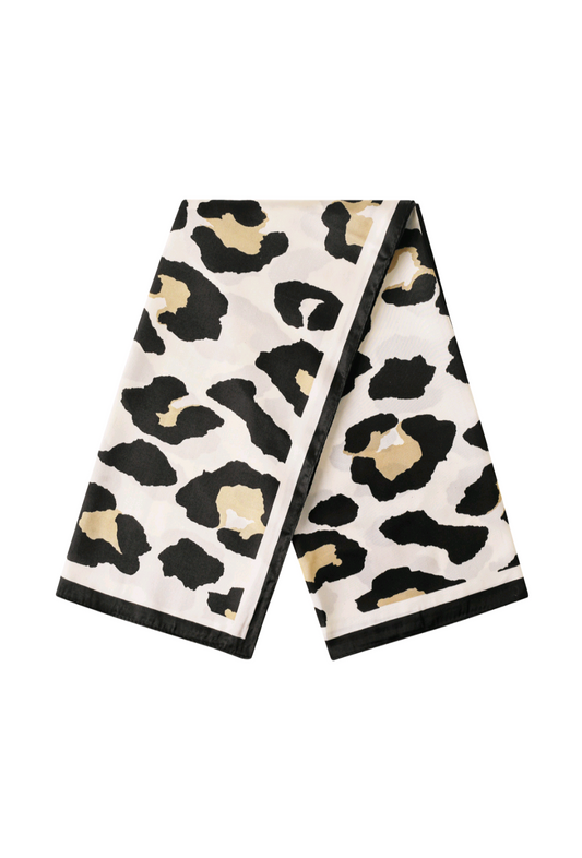 Neksjaaltje voor dames/nek sjaaltje Leo - Beige kleur