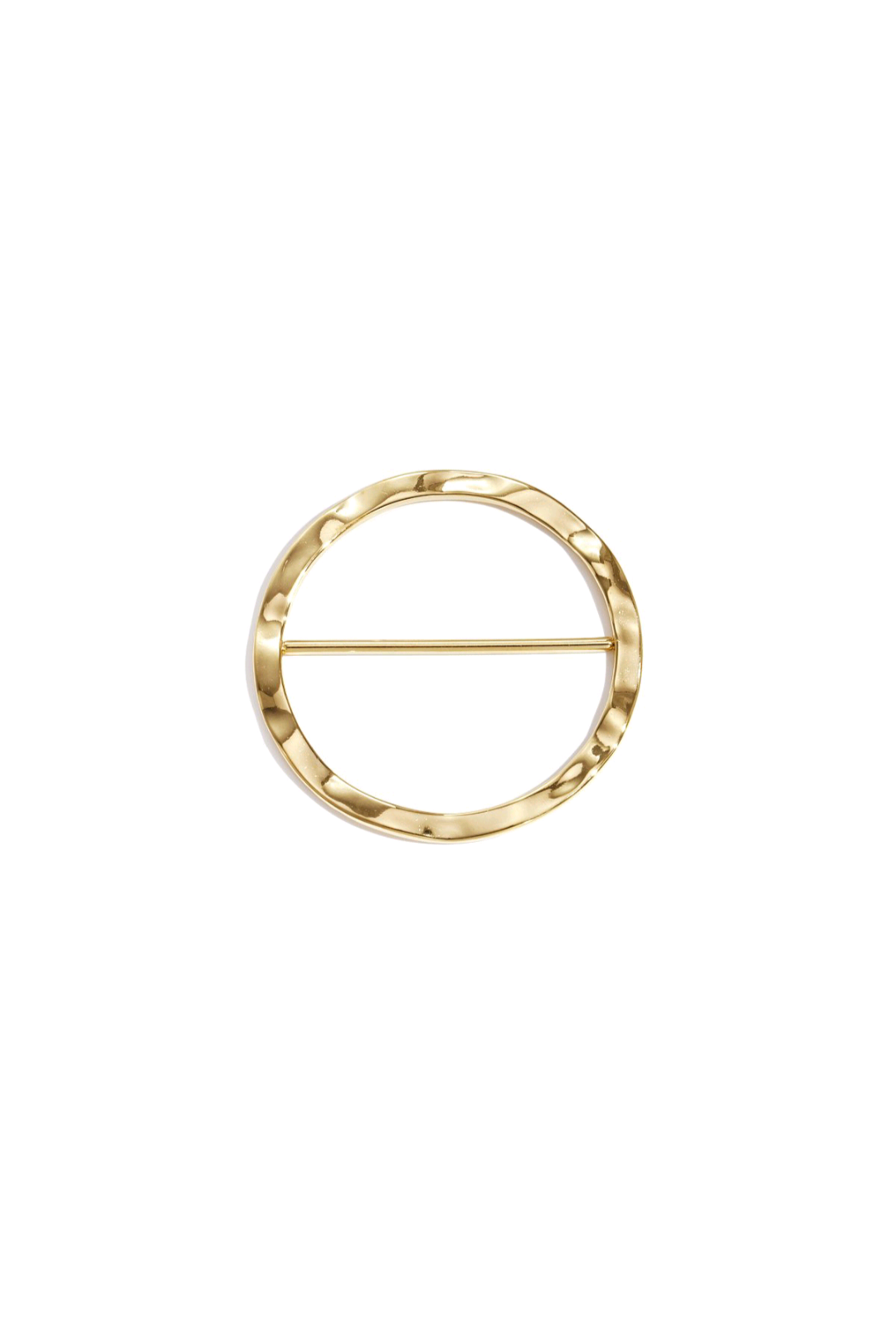 Sjaalring / sjaal gesp; golvend - Goud