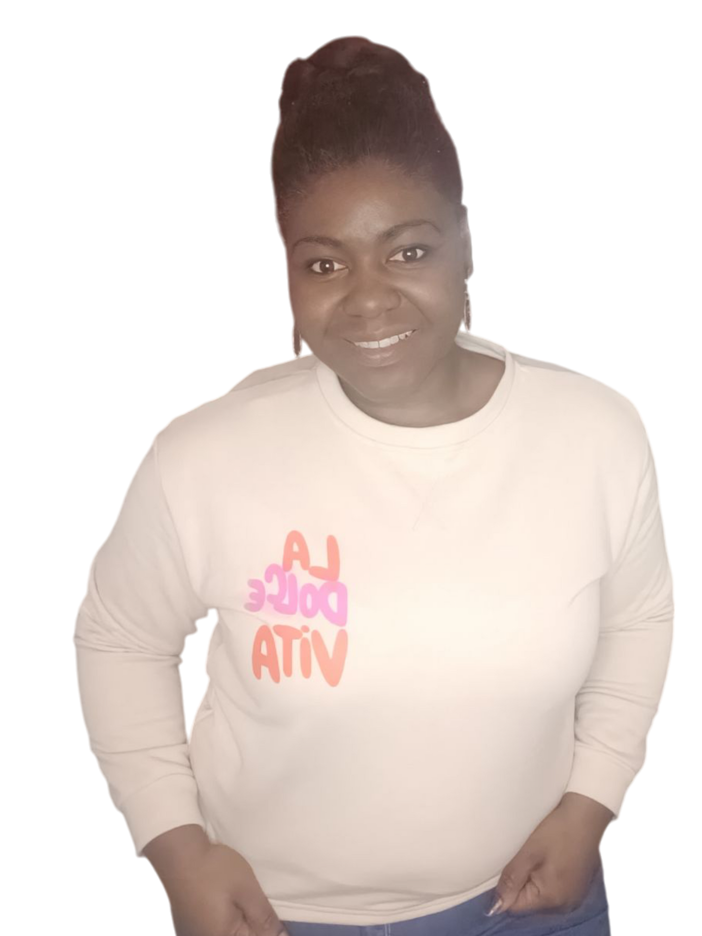 Mooij dames sweater "La Dolce Vita" - Beige | Colourful Sweaters collectie