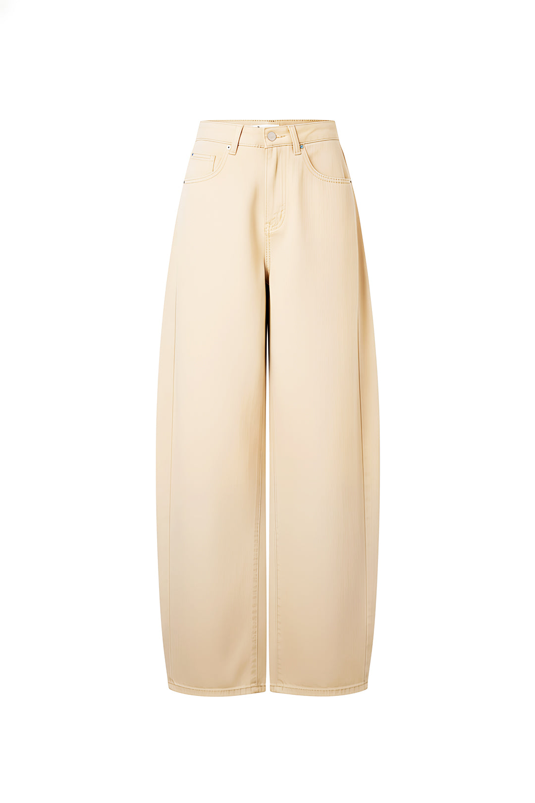 Dames barrel jeans / Balloon jeans - Blauw, Gebroken Wit en Lichtgrijs 