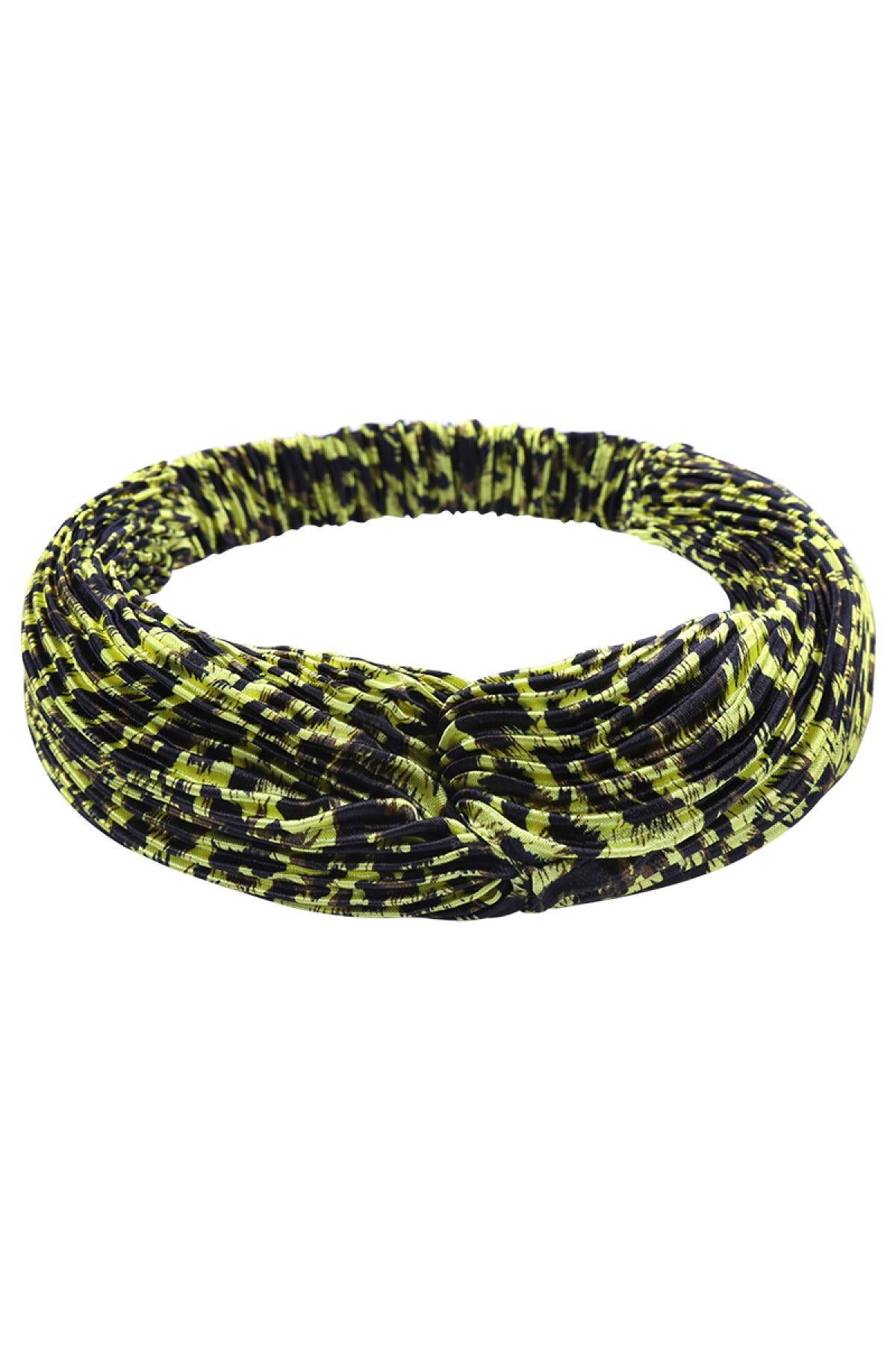 Dames zomer haarband panterprint - lime groen | Animal collectie