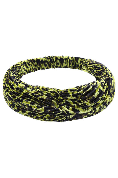 Dames zomer haarband panterprint - lime groen | Animal collectie