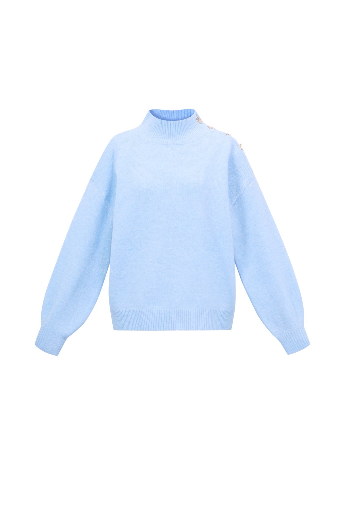 Sweater with buttons on the shoulder