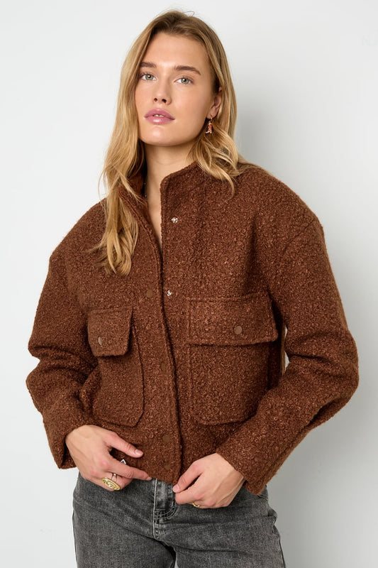 Boucle bomber jacket