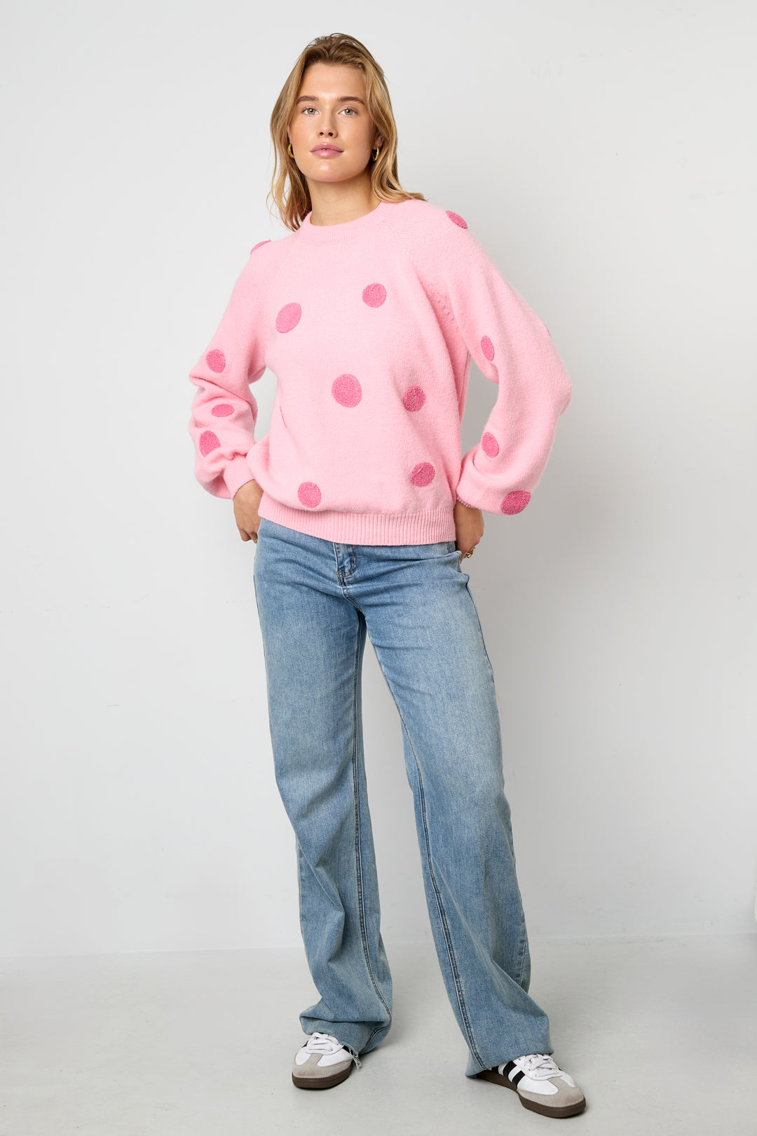 Gebreide Polyestervezel Vrouwen Truien Casual Polkadots