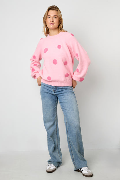 Gebreide Polyestervezel Vrouwen Truien Casual Polkadots