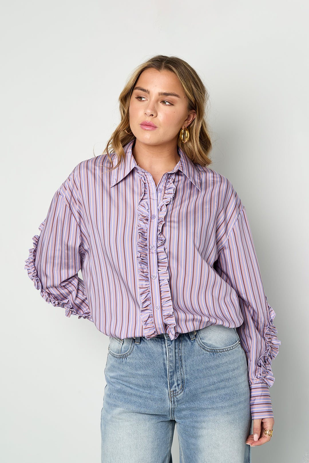 Blouse met ruches