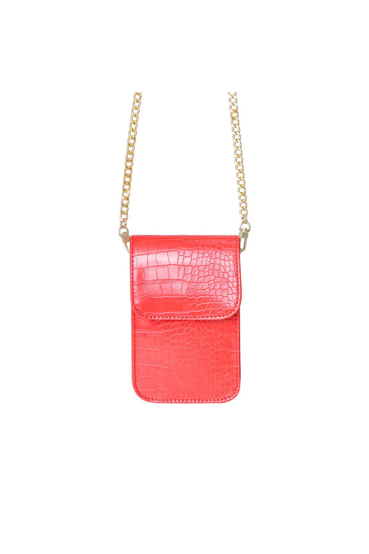 Croco dames telefoon tasje - Rood | Animal collectie