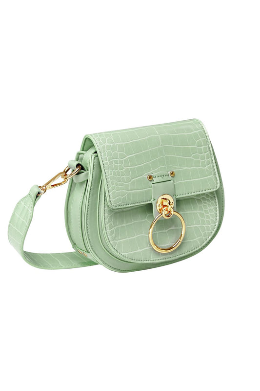 Croco dames crossbody tasje - Pistachegroen | Animal collectie