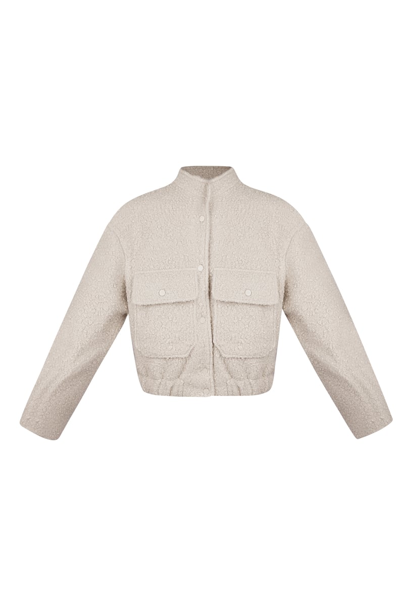 Boucle bomber jacket