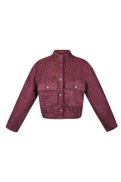 Boucle bomber jacket
