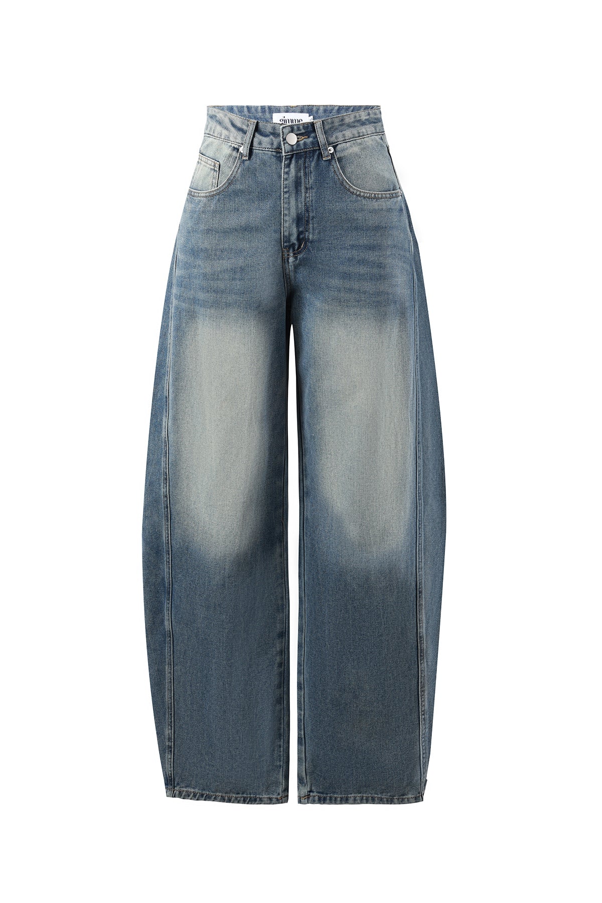Dames barrel jeans / Balloon jeans - zwart