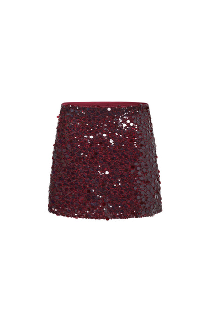 Geweven Polyestervezel Minirok Elegant Pailletten Herfst/Winter