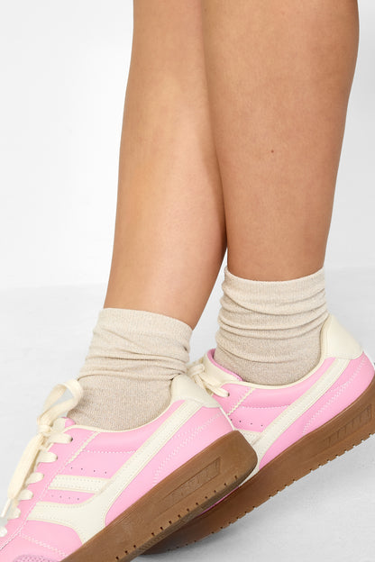 Katoenen sokken voor dames; 3-delige cadeau  set - verschillende kleuren| Sparkle on Me collectie