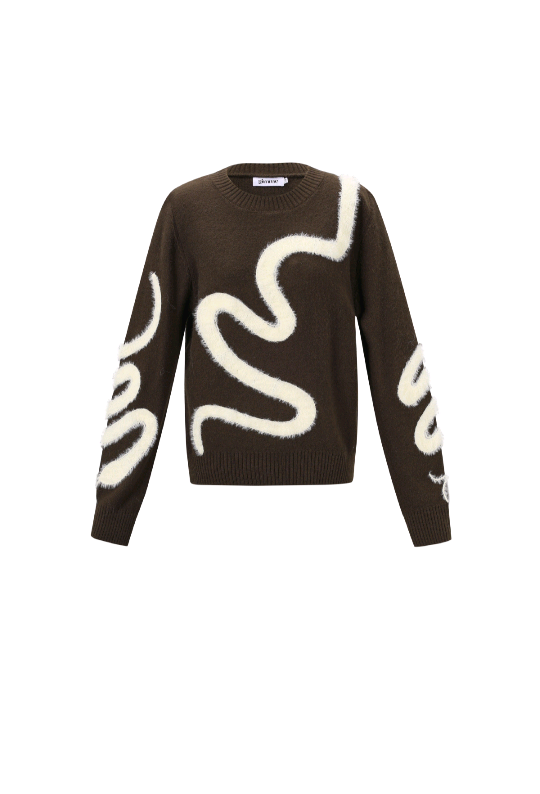 Gimme gebreide trui dames; Soft swirl - Bruin| Fall4me collectie