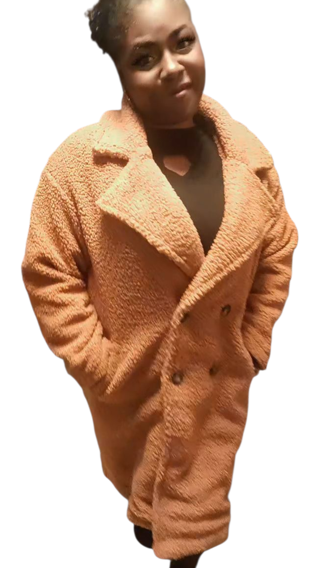 Plussize teddyjas dames - Zwart