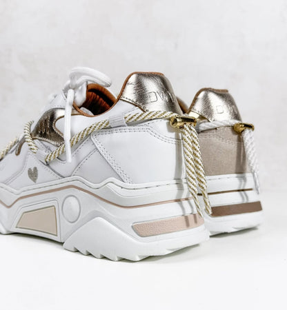 DWRS Label sneakers Jupiter heart - Wit / Champagne