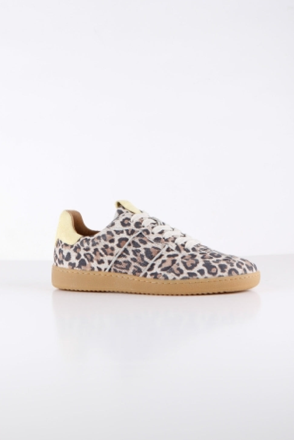 DWRS Label sneakers Poona Leopard - Zand / Botergeel