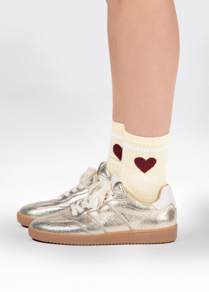 DWRS Poona sneakers Crackled - Champagne / Roomwit