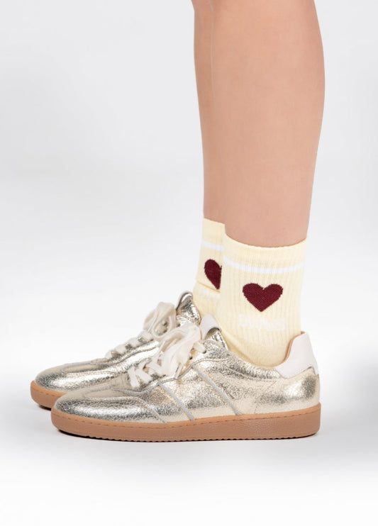 DWRS Poona sneakers Crackled - Champagne / Roomwit