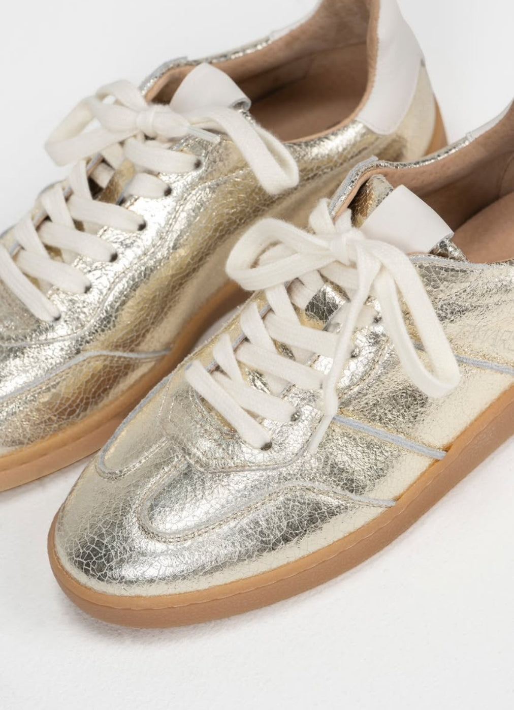 DWRS Poona sneakers Crackled - Champagne / Roomwit