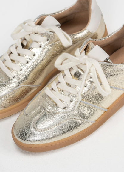 DWRS Poona sneakers Crackled - Champagne / Roomwit