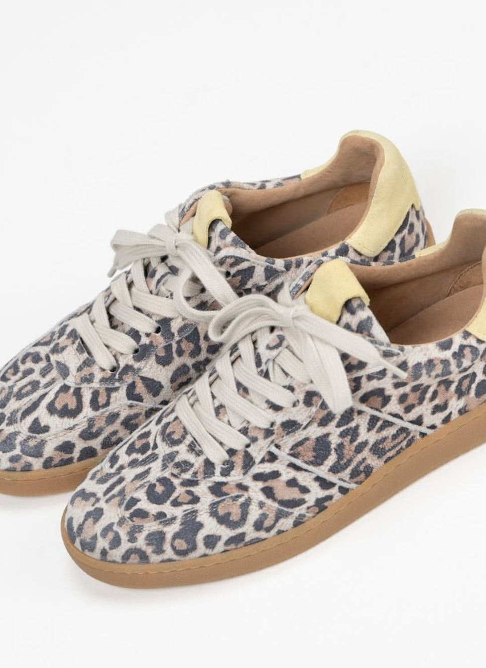 DWRS Label sneakers Poona Leopard - Zand / Botergeel