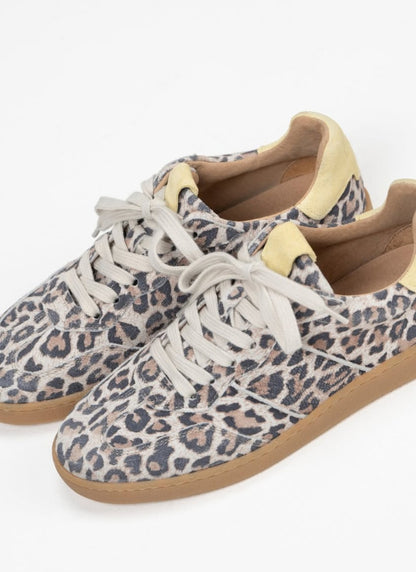 DWRS Label sneakers Poona Leopard - Zand / Botergeel