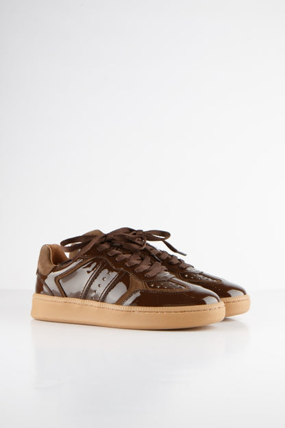 PRE-ORDER NU! DWRS Label sneakers Mirabel Verniz - Donker bruin