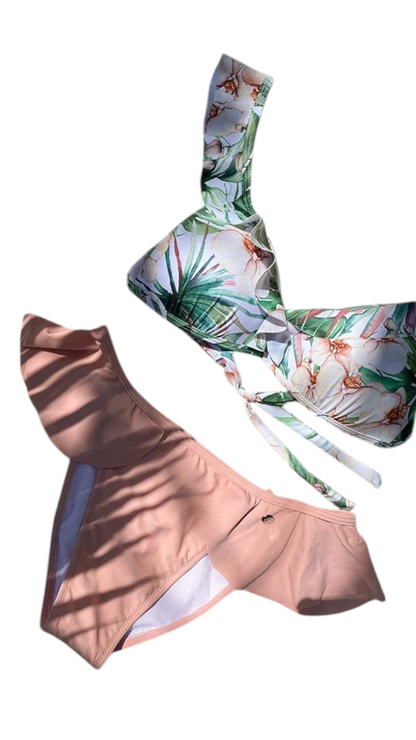 Dames bikini met voorgevormde cups/ push up bikini top (Maat L) | End of Summer collectie