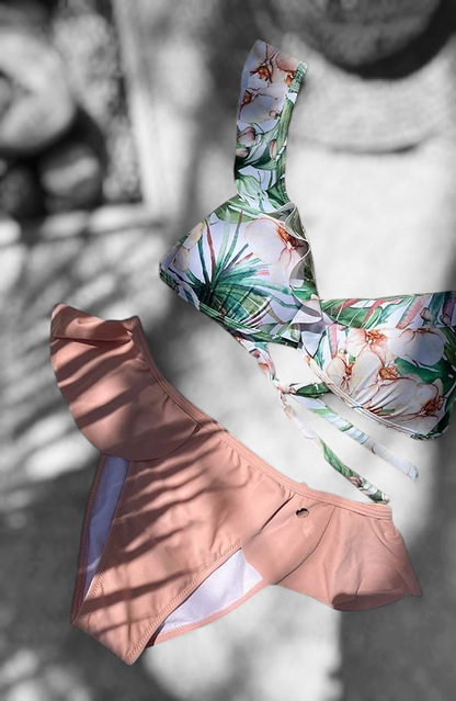 Dames bikini met voorgevormde cups/ push up bikini top (Maat L) | End of Summer collectie