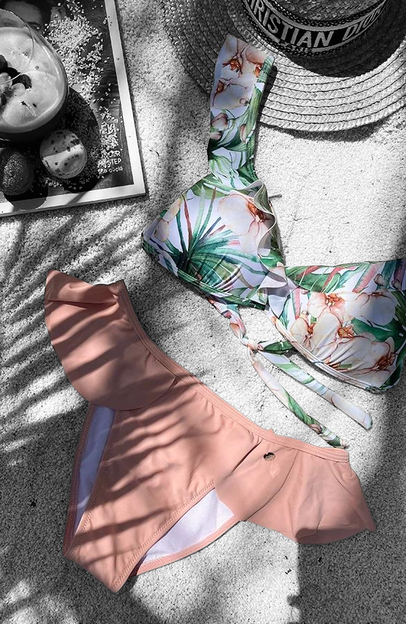 Dames bikini met voorgevormde cups/ push up bikini top (Maat L) | End of Summer collectie