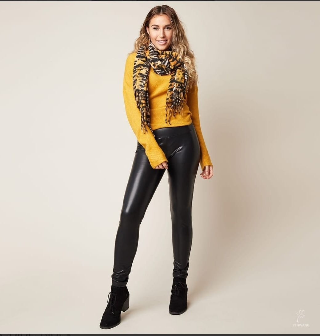 Legging: Peachy - Zwart (Maat S)