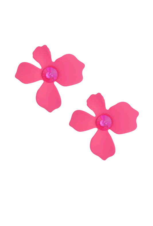 Dames oorbellen zomerbloem - Fuchsia roze | Lente & Pastels collectie