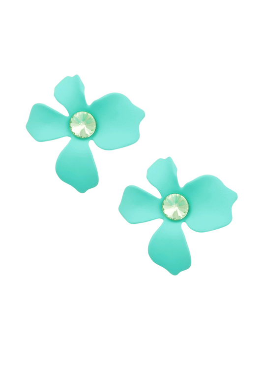 Dames oorbellen zomerbloem - Mintgroen | Lente & Pastels collectie