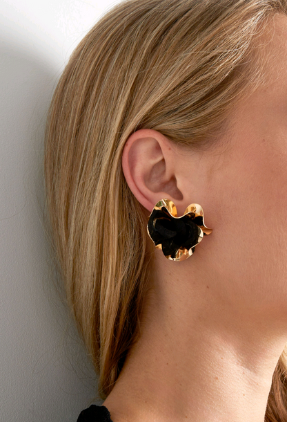 Dames oorbellen donker statement - Zwart | Fall4me collectie 2.0