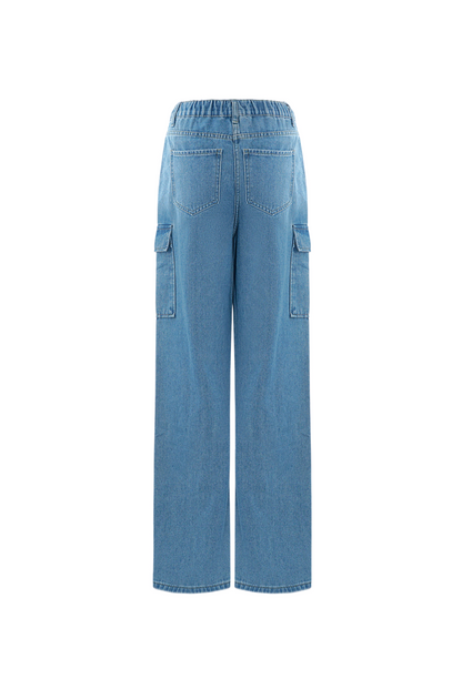 Gimme: Cargo jeans dames met aantrek koord; Confidence | Fall4me collectie