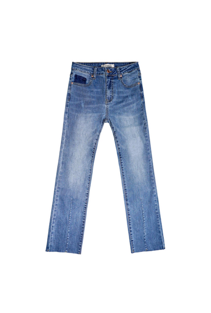 High waist cropped jeans dames zomer