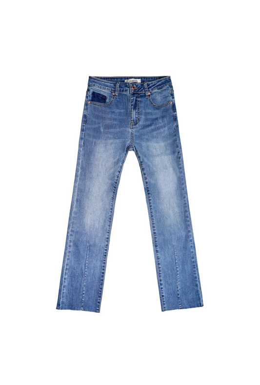 High waist cropped jeans dames zomer