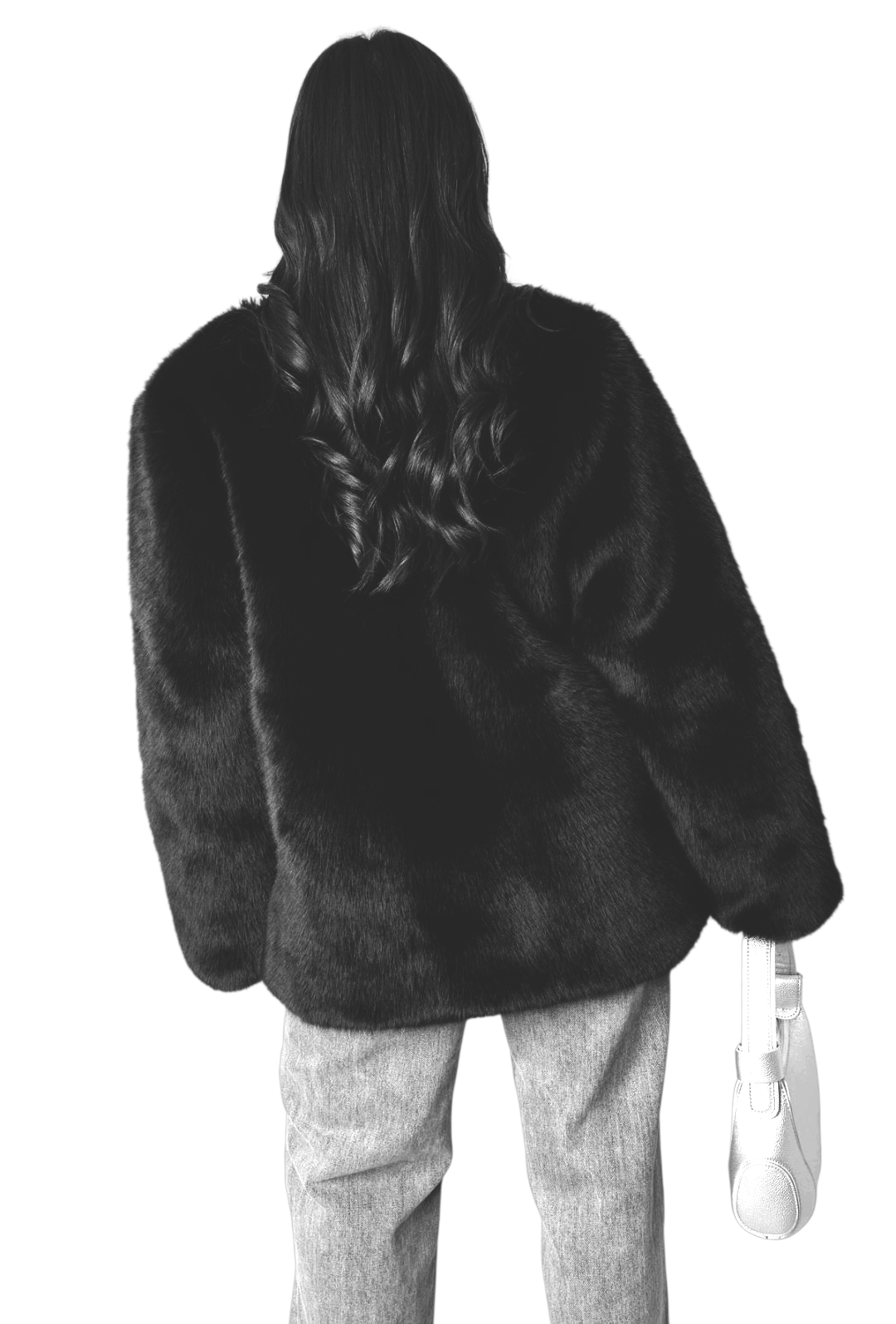 Faux fur jas dames - Bordeaux | Fall4Me collectie