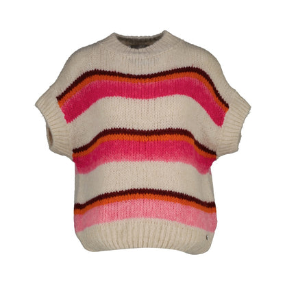 Amélie & Amélie: gebreide trui met korte mouwen dames; Battipaglia - Roze