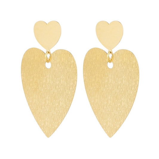 Goudkleurige dames oorbellen - Love is the answer| Selflove collectie