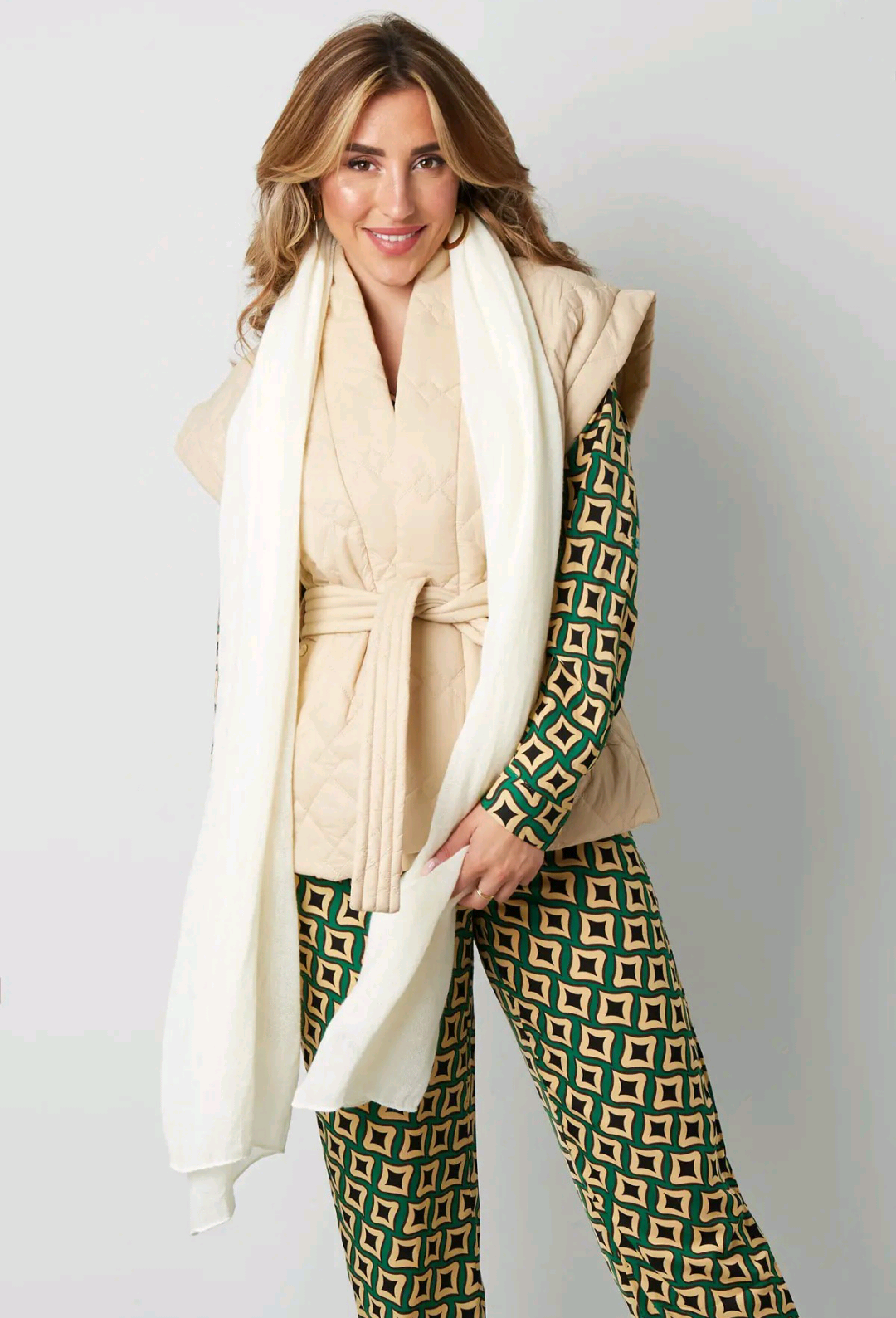 Herfst sjaal dames/ Winter sjaal effen kleur - Olijfgroen | Fall4me collectie