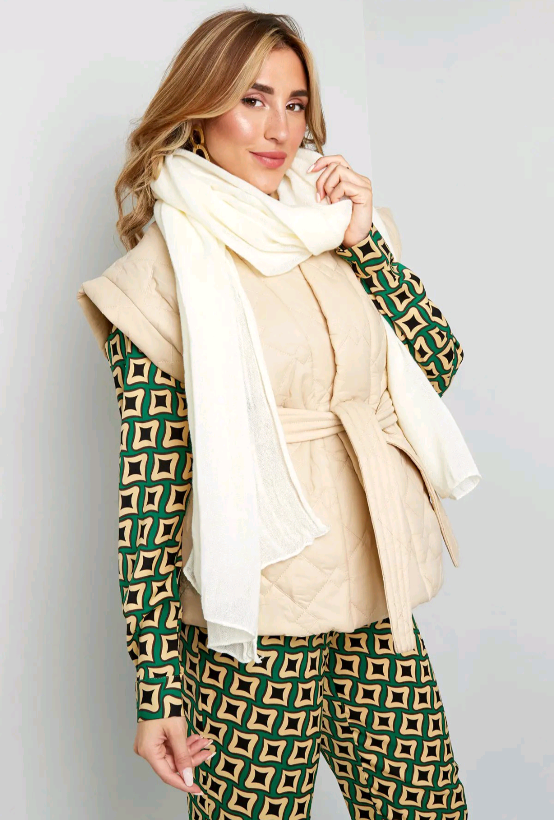 Herfst sjaal dames/ Winter sjaal effen kleur - Olijfgroen | Fall4me collectie