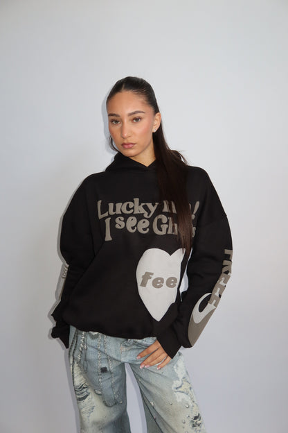 Priority Lucky Me hoodie - Zwart | Fall4me collectie 2.0